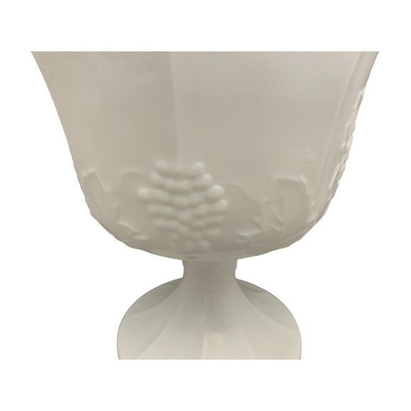 Colony Harvest Milk Glass Planter / Compote 6.5" Tall - Picture 2 of 7